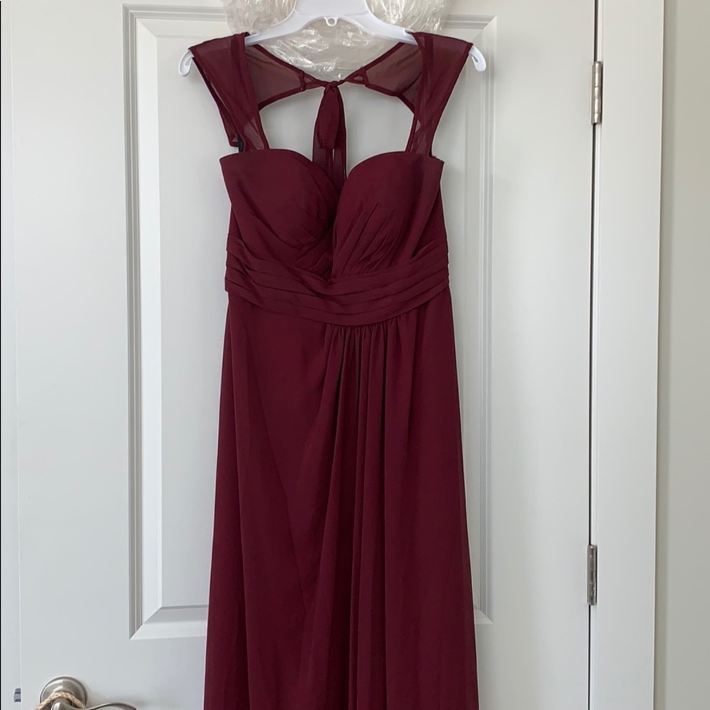 Wine/Maroon bridesmaid dress